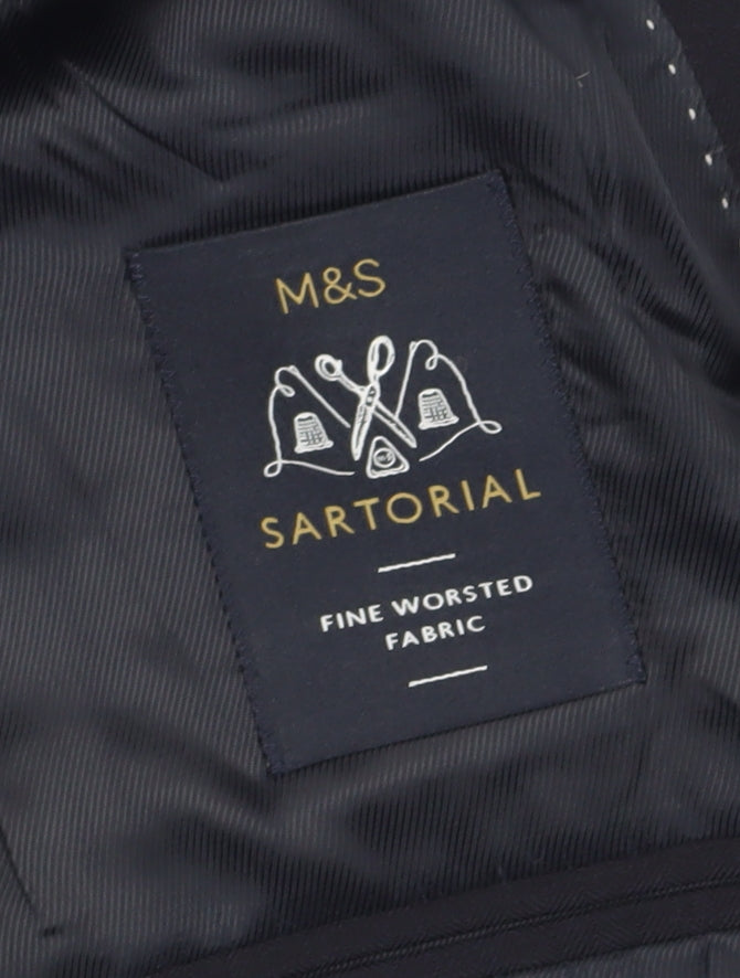 Marks and Spencer Mens Navy Blazer 48in Chest Classic