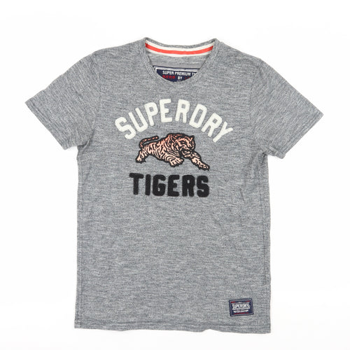 Superdry Men's Grey Graphic Print T-Shirt, Size L