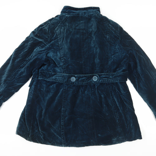 Monsoon Women's Blue Velvet Pea Coat Size 20