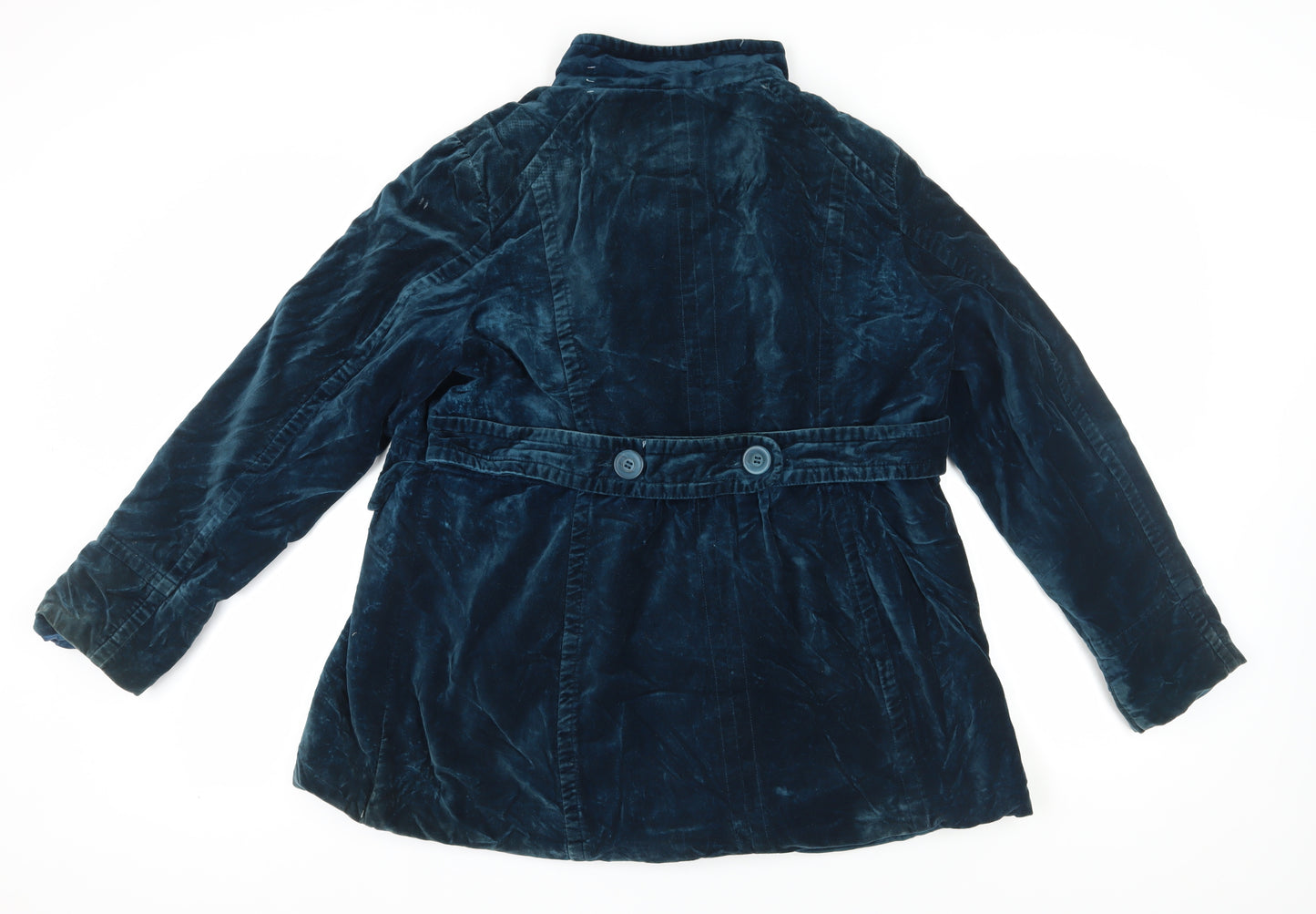 Monsoon Women's Blue Velvet Pea Coat Size 20
