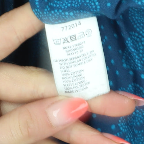 Monsoon Women's Blue Velvet Pea Coat Size 20