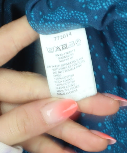 Monsoon Women's Blue Velvet Pea Coat Size 20