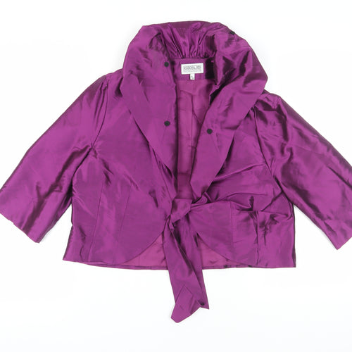 Gold by Michael H Women's Purple Silk Wrap Blouse, Size 18