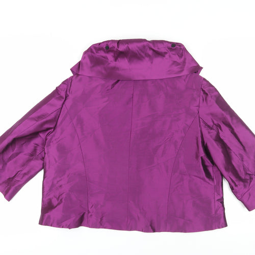 Gold by Michael H Women's Purple Silk Wrap Blouse, Size 18