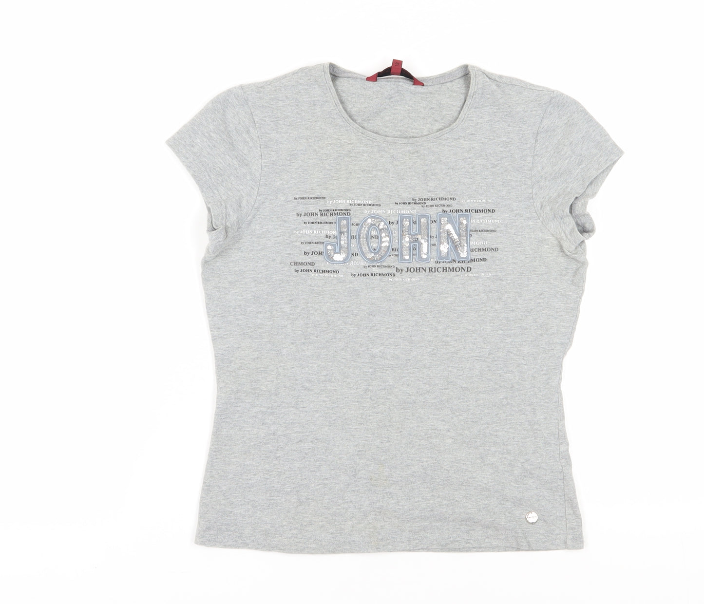 John Richmond Grey T-Shirt Women’s Size 12 Casual