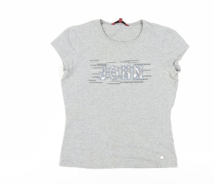 John Richmond Grey T-Shirt Women’s Size 12 Casual