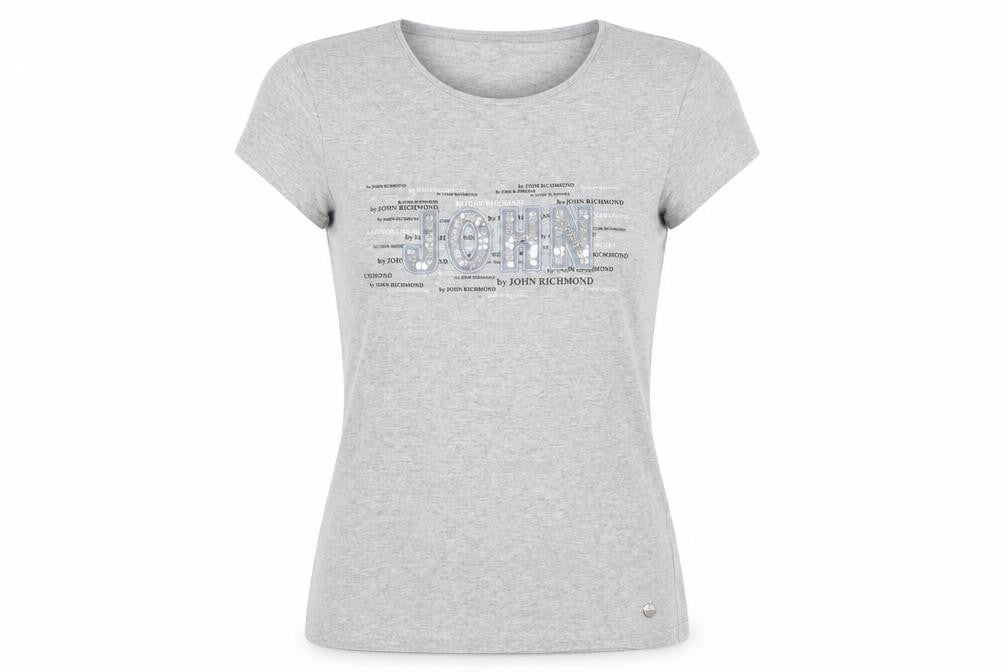 John Richmond Grey T-Shirt Women’s Size 12 Casual