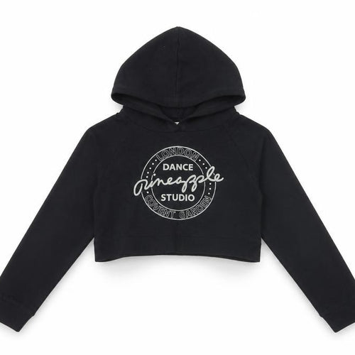 Pineapple Girls Black Pullover Hoodie 9-10 Years