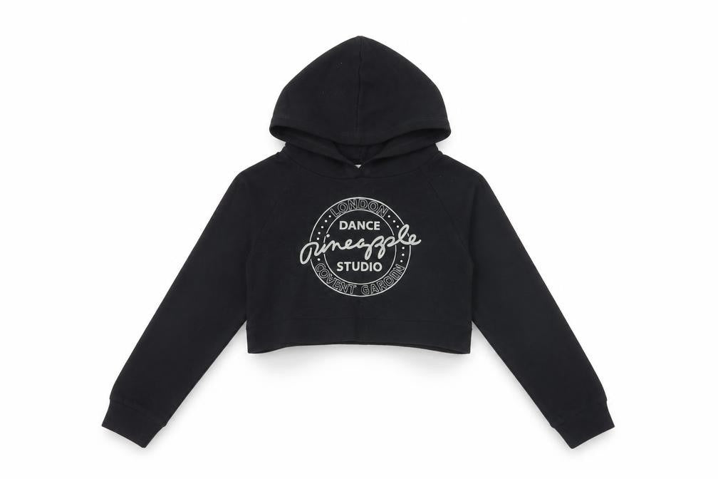 Pineapple Girls Black Pullover Hoodie 9-10 Years