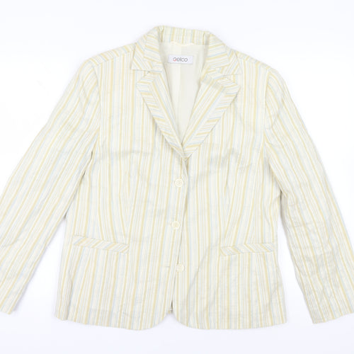 Gelco Women's Multicoloured Stripe Blazer Size 16