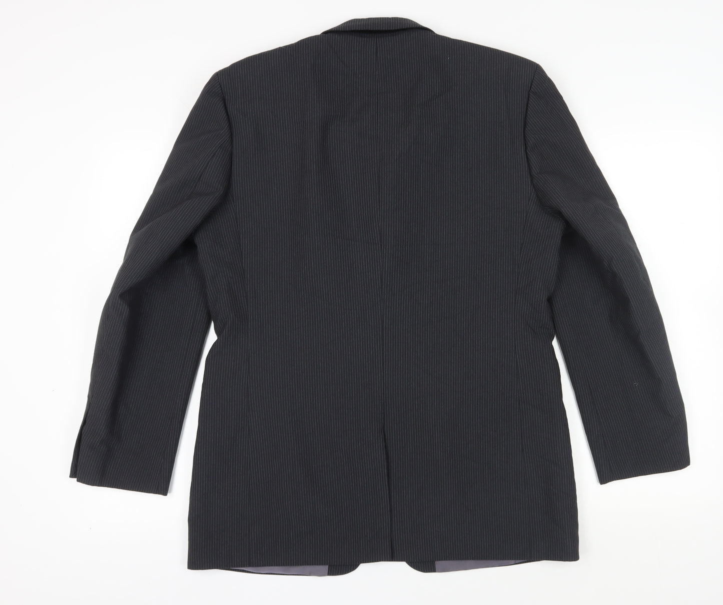 Genesis Men's Black Pinstripe Regular Fit Blazer Size 40R