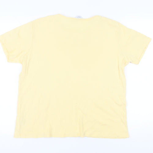 Isle Women's Yellow Cotton T-Shirt Size 18 Casual