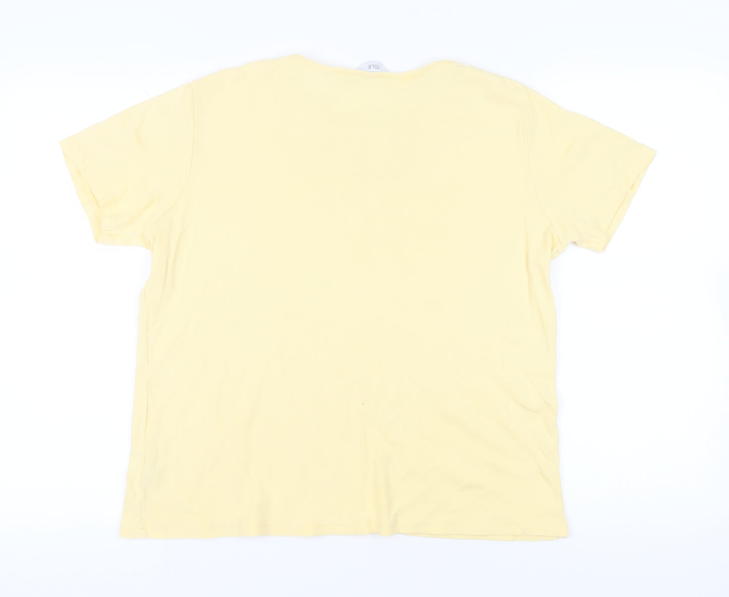 Isle Women's Yellow Cotton T-Shirt Size 18 Casual