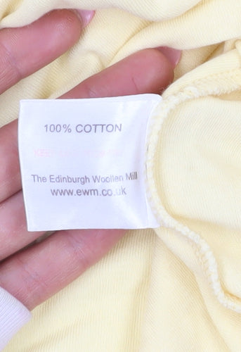 Isle Women's Yellow Cotton T-Shirt Size 18 Casual