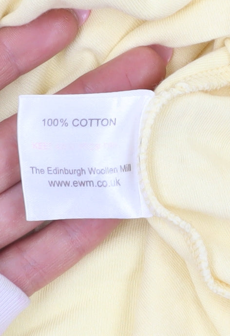 Isle Women's Yellow Cotton T-Shirt Size 18 Casual