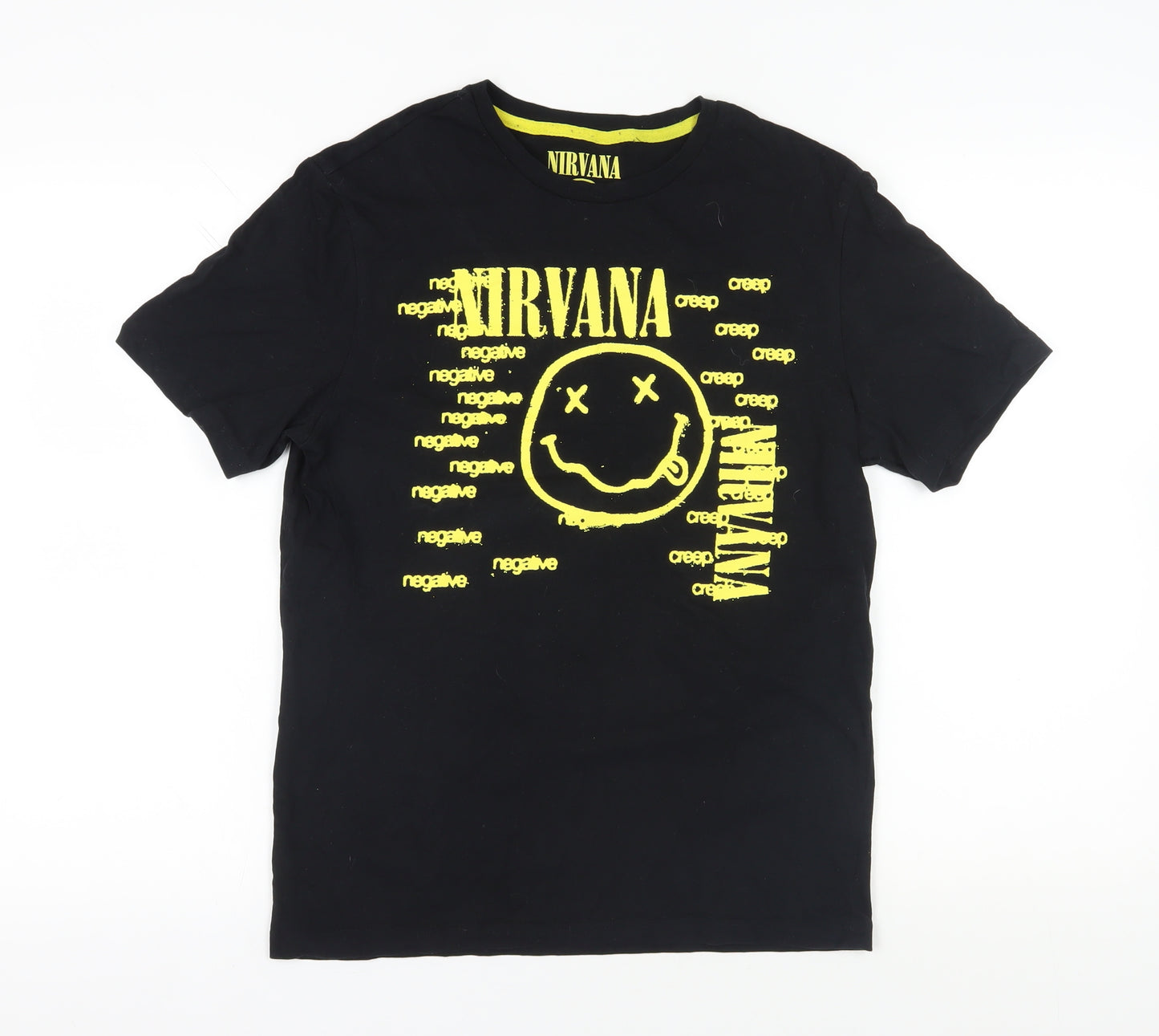 Nirvana Black Music Band T-Shirt S Casual Style