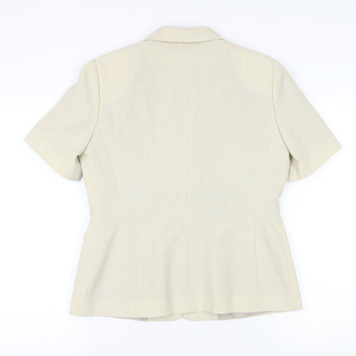 Berkertx Women Beige Blazer Size 12 Classic Suit Jacket