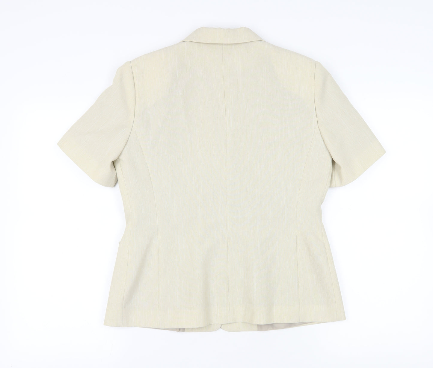 Berkertx Women Beige Blazer Size 12 Classic Suit Jacket