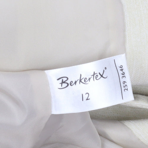 Berkertx Women Beige Blazer Size 12 Classic Suit Jacket