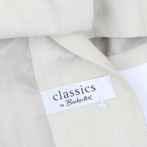 Berkertx Women Beige Blazer Size 12 Classic Suit Jacket