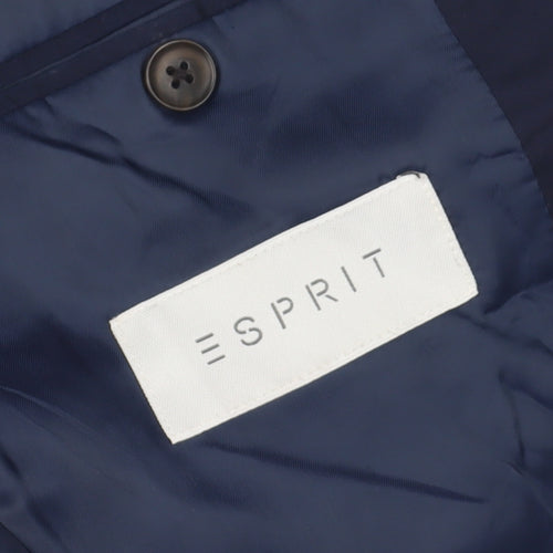 Esprit Unisex Blue Suit Jacket, Size 40 Regular Blazer