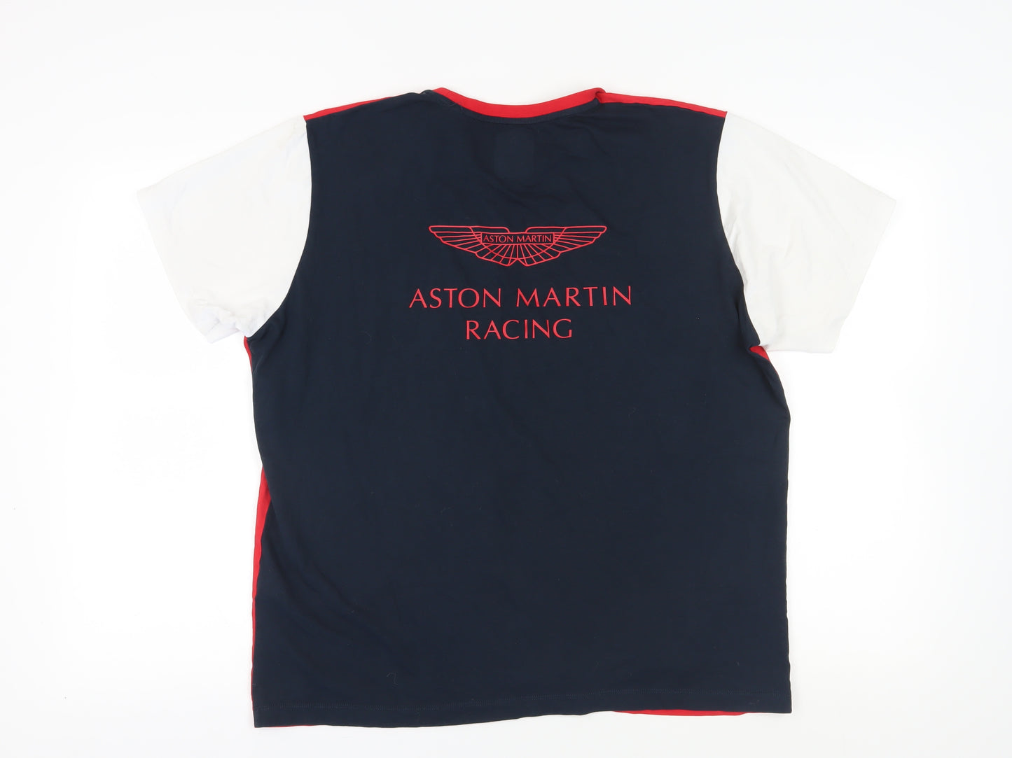 Hackett Men's XL Red Colourblock T-Shirt Aston Martin