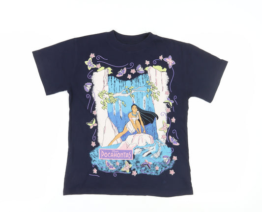 Marks & Spencer Disney Pocahontas Girls T-Shirt Blue 9-10 Years