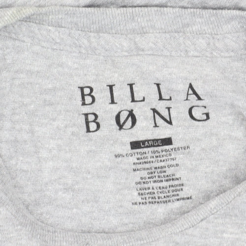 Billabong Unisex Grey T-Shirt, Large, Casual Style