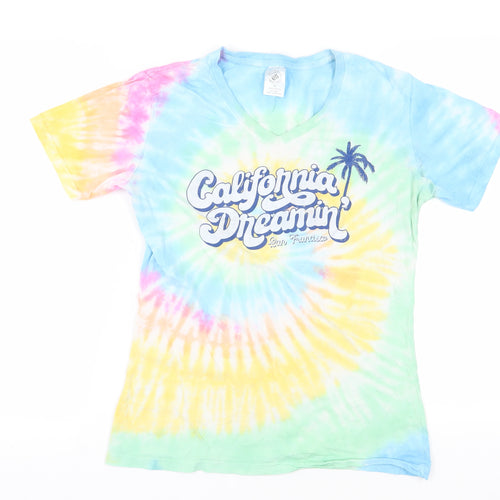 Ocean Beach Company Unisex Tie-Dye T-Shirt, M, V-Neck