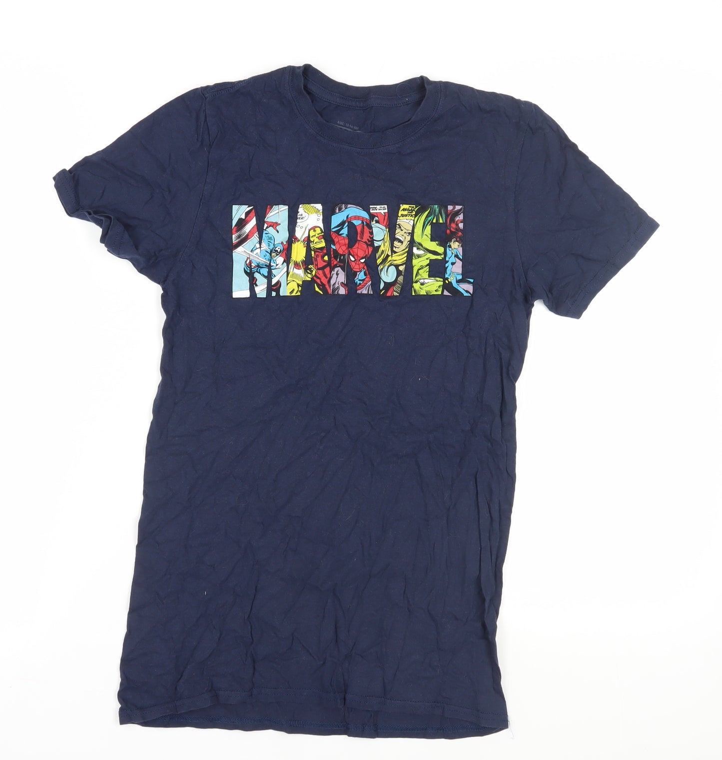Marvel Boys Blue T-Shirt 13-14 Years Comic Graphic