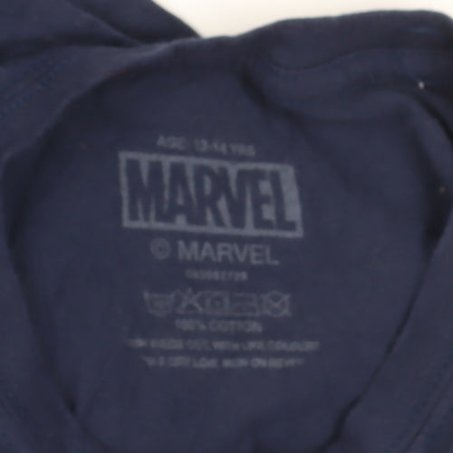 Marvel Boys Blue T-Shirt 13-14 Years Comic Graphic