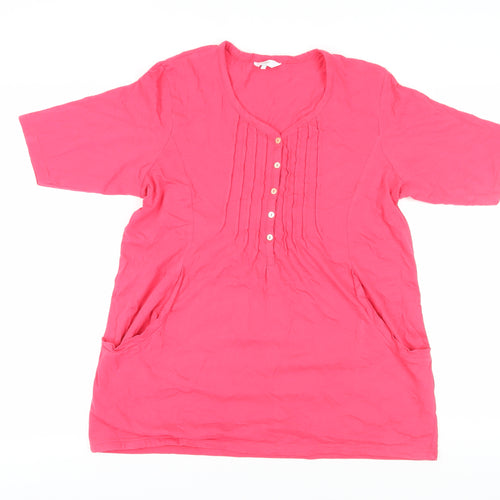 Cotton Traders Women's Pink Tunic T-Shirt Size 16