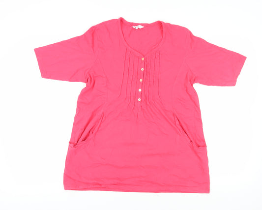 Cotton Traders Women's Pink Tunic T-Shirt Size 16