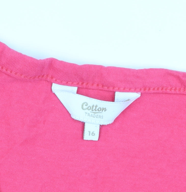 Cotton Traders Women's Pink Tunic T-Shirt Size 16