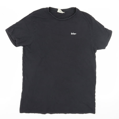 Lee Cooper Men's Black Cotton T-Shirt, Size M