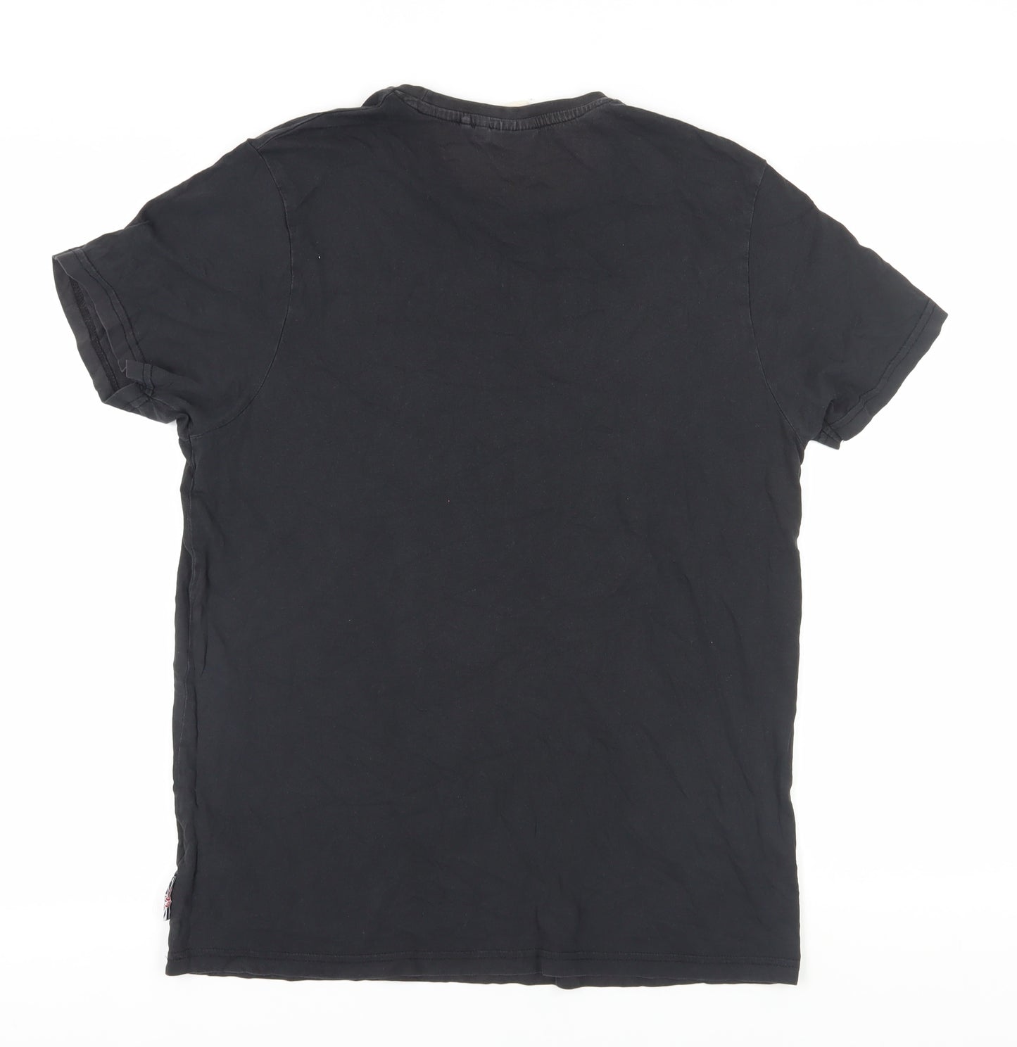 Lee Cooper Men's Black Cotton T-Shirt, Size M