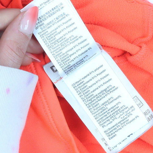 Decathlon Girls Orange 1/4 Zip Sweatshirt, 5-6 Years, Lightweight
