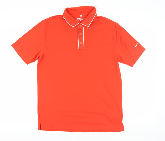 Nike Men's Red Polo Shirt M Golf Performance