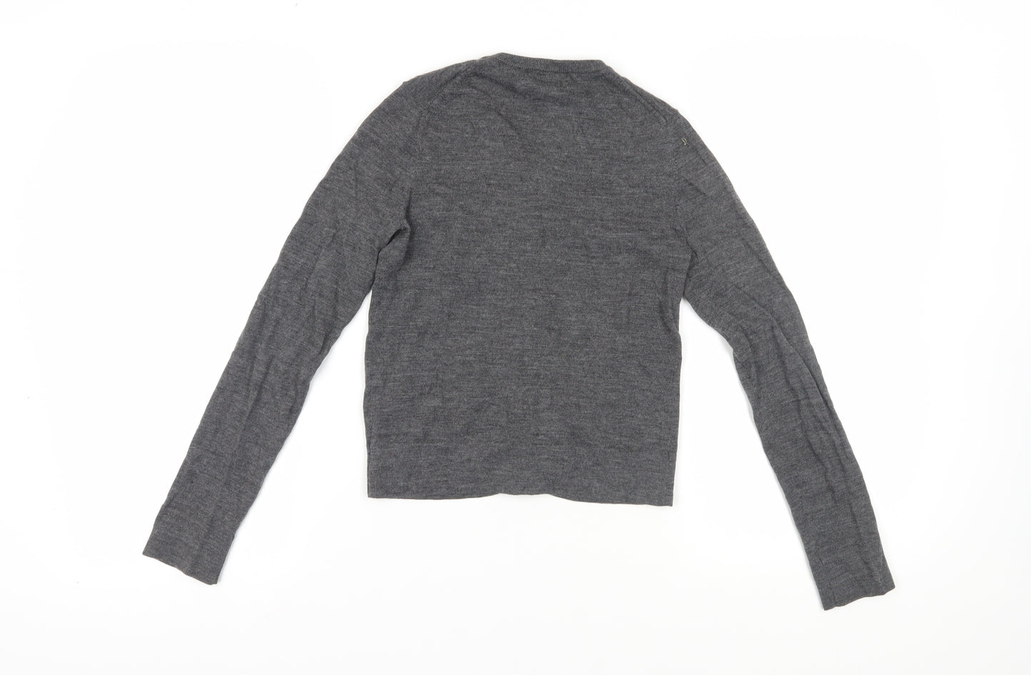 Hobbs Women's Grey Merino Wool Cardigan, Size 8