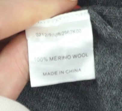 Hobbs Women's Grey Merino Wool Cardigan, Size 8