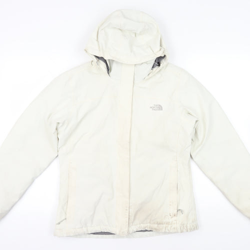 The North Face Women's White Hooded Jacket, Size M