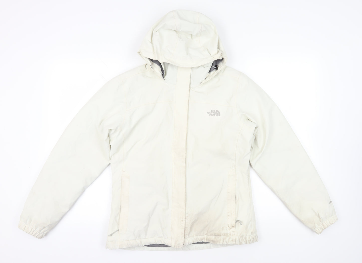 The North Face Women's White Hooded Jacket, Size M