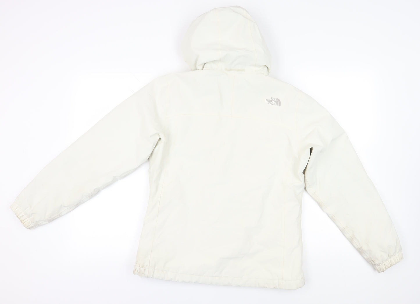 The North Face Women's White Hooded Jacket, Size M