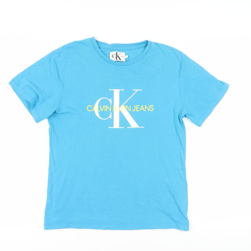 Calvin Klein Women's Blue T-Shirt Size 14