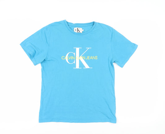 Calvin Klein Women's Blue T-Shirt Size 14