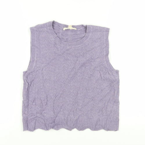 Seasalt Cornwall Women's Purple Knit Vest, Size 10