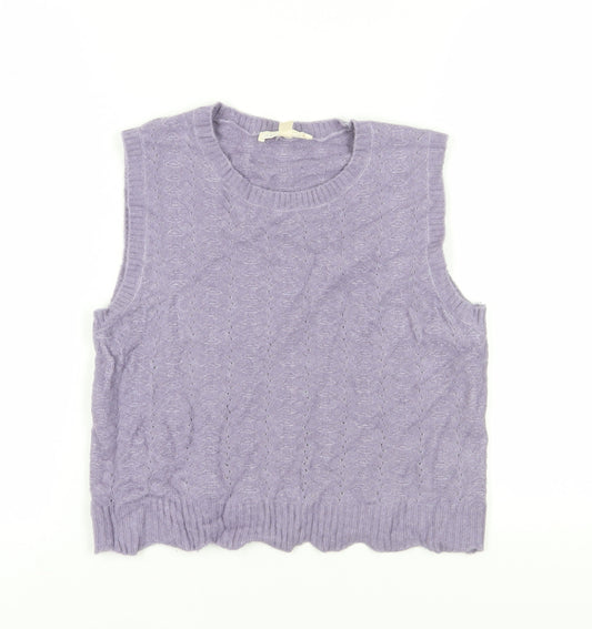 Seasalt Cornwall Women's Purple Knit Vest, Size 10