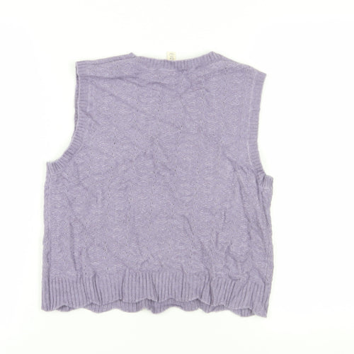 Seasalt Cornwall Women's Purple Knit Vest, Size 10