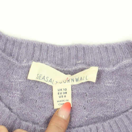 Seasalt Cornwall Women's Purple Knit Vest, Size 10