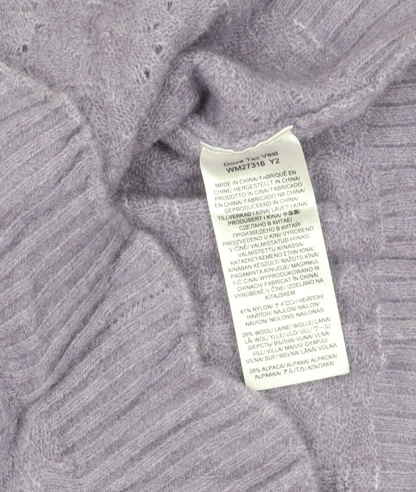 Seasalt Cornwall Women's Purple Knit Vest, Size 10